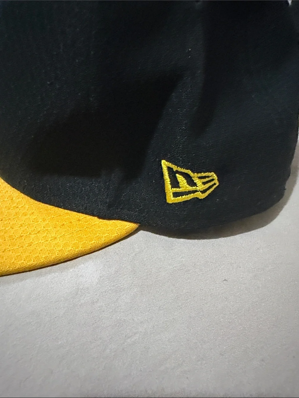 New Era Black & Yellow Fitted Cap with Embroidered Logo